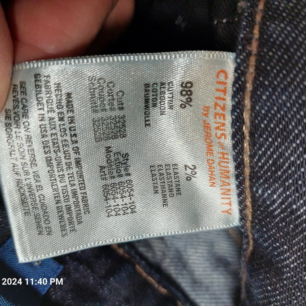 Citizens of Humanity "SID" by Jerome Dahan, Men's Blue Jeans 36x32 - Picture 8 of 16